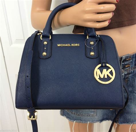 michael kors navy handbags|michael kors light blue handbag.